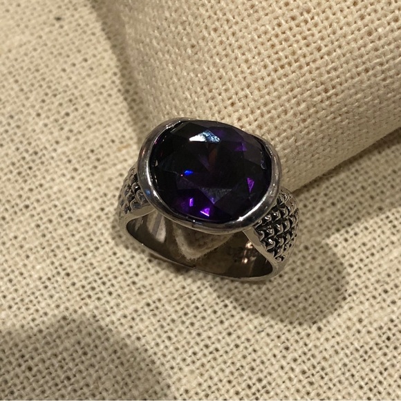 Lia Sophia Silver Ring with Purple Stone - Picture 10 of 10